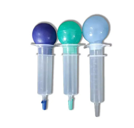 80ml Bulb Irrigation Syringe Irrigating Dental Syringes Sterilized Plastic Bulb Syringes With Tip Cap