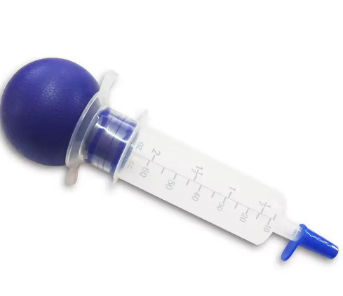 80ml Bulb Irrigation Syringe Irrigating Dental Syringes Sterilized Plastic Bulb Syringes With Tip Cap
